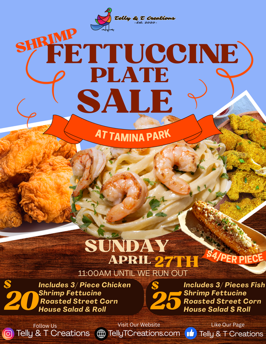 Shrimp Fettuccine Plate Sale