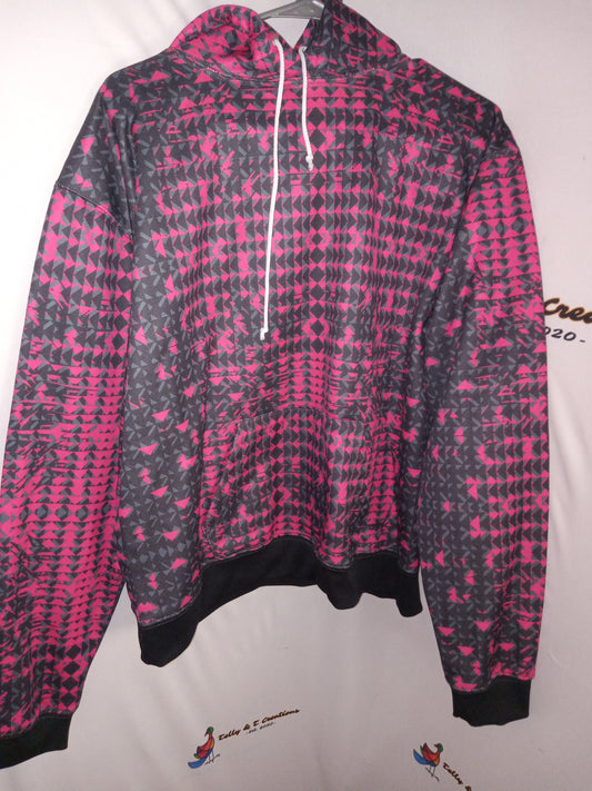 Dark Pink/ Black Hoodie