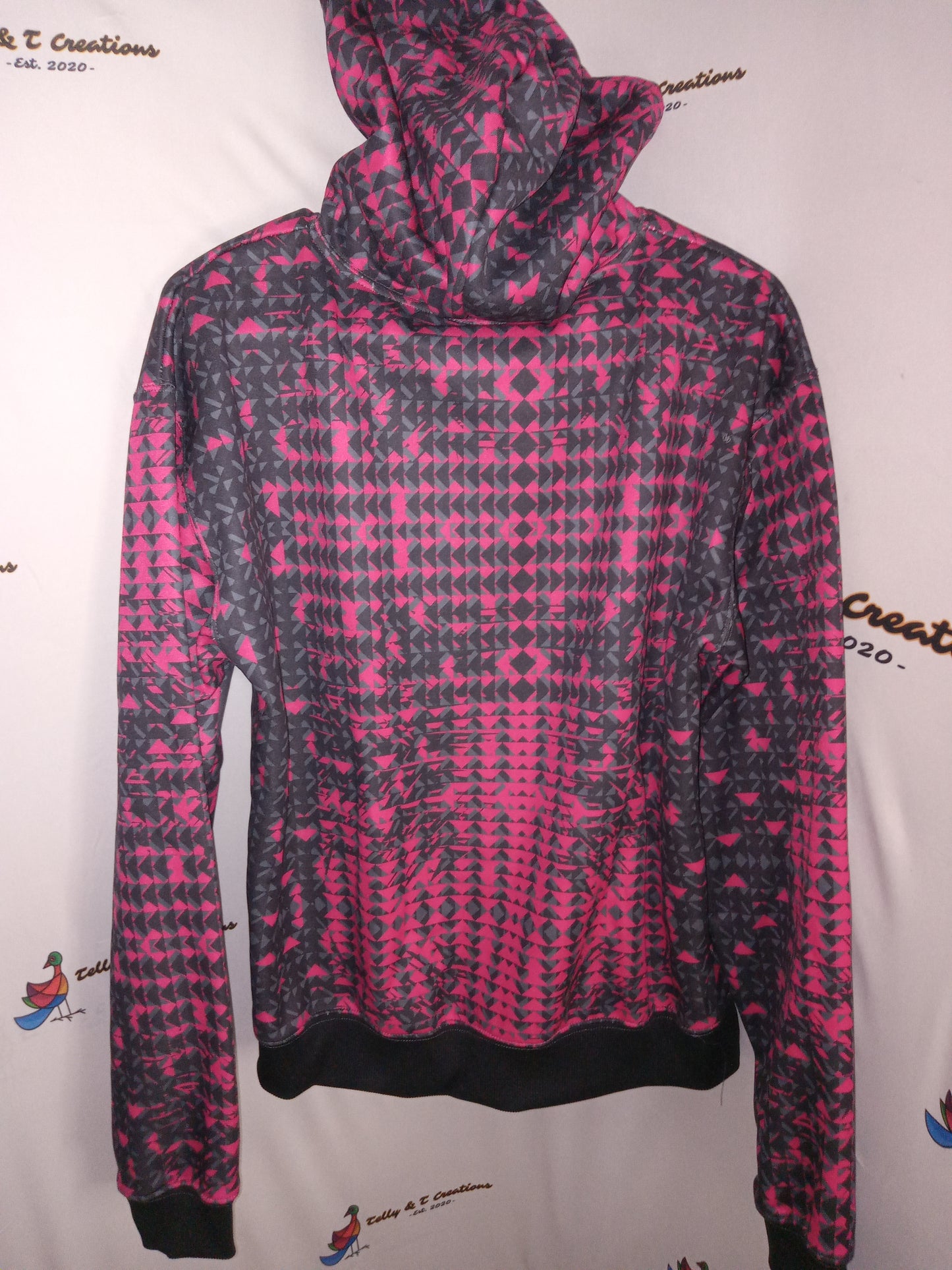 Dark Pink/ Black Hoodie