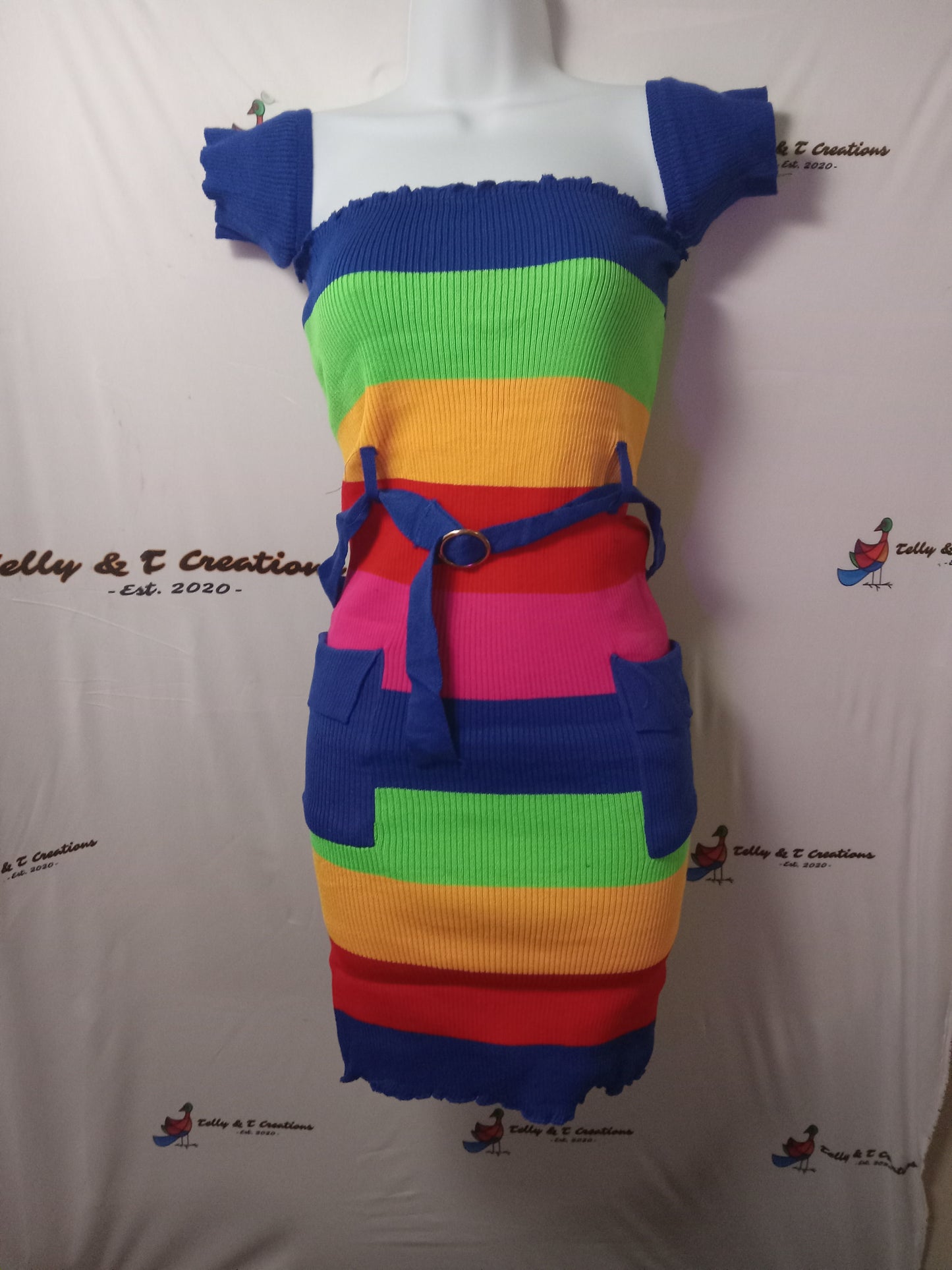 Multi-color Pocket Dress